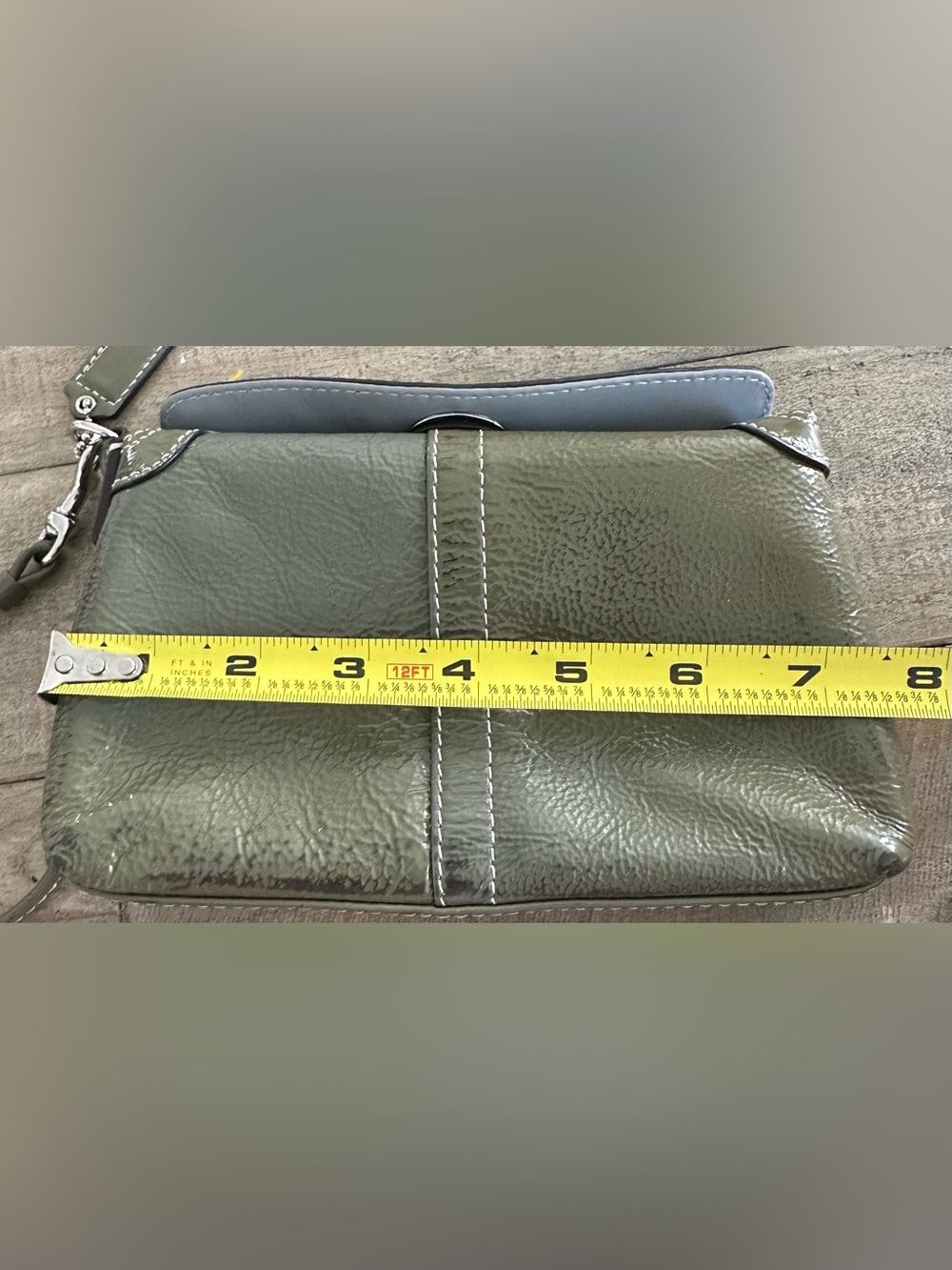 Vintage coach green patent leather pouch/ wristlet - Picture 9 of 15